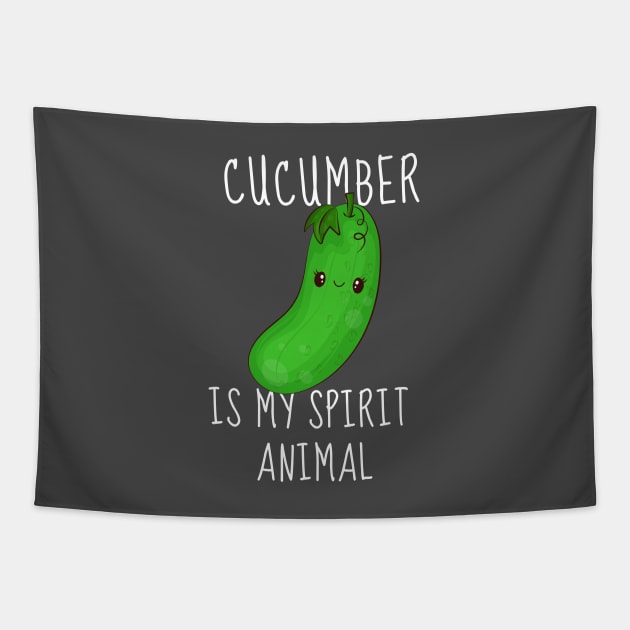 Cucumber Is My Spirit Animal Funny Tapestry by DesignArchitect