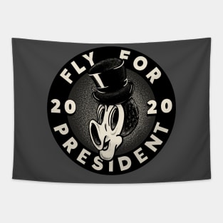 Fly for President - Old Cartoon Style Tapestry