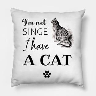 Cat Funny Text Pillow