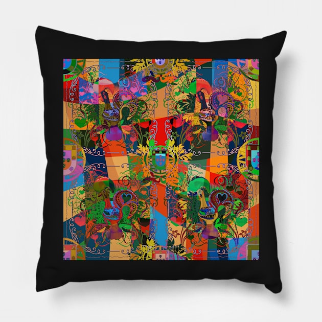 Portuguese Galo de Barcelos Pillow by Azorean1963