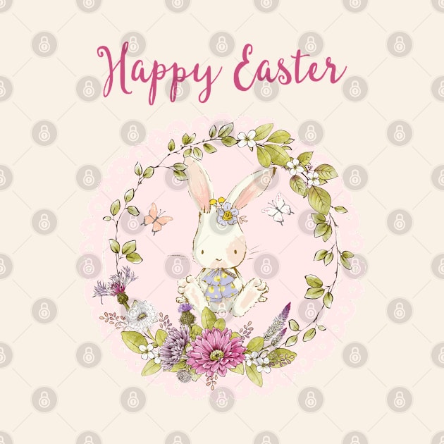 Happy Easter 2021 - Little Cute Bunny - Whimsical Art by Alice_creates