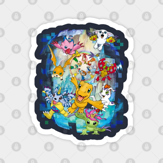 D-d-d-Digimon! Magnet by Goingdigital