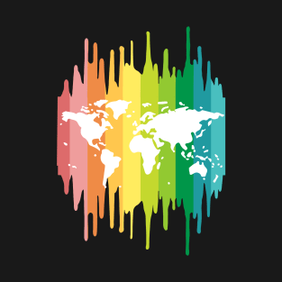 bleeding rainbow world T-Shirt