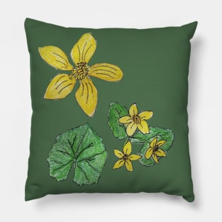 Marsh Marigold Wildflower Anatomy Pillow