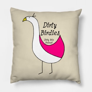 The Dirty Birdy - Dirty Bits Vintage Pillow