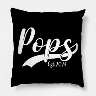 Pops Est 2024 Fathers Day For New Dad Pregnancy Pillow