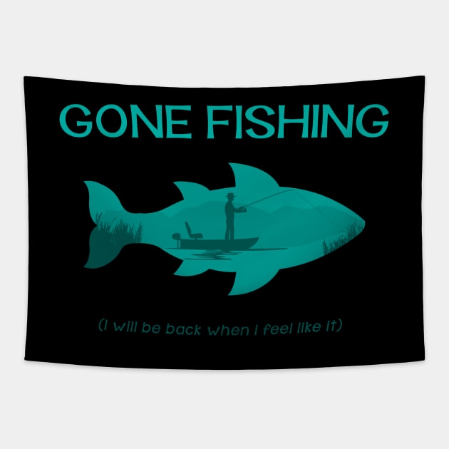 Gone Fishing Tapestry by MellowGroove