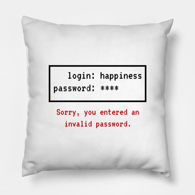 Login-password Pillow by Elpis_n2