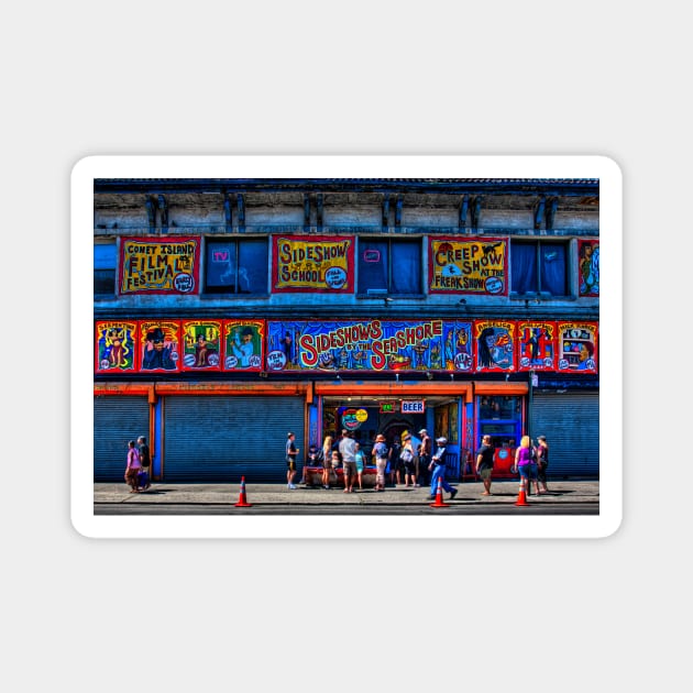 Sidestreet Sideshows, Freaks, Geeks and Creeps at Coney Island, New York Magnet by Chris Lord