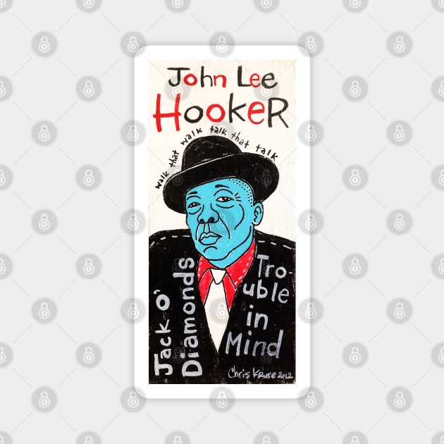 John Lee Hooker Magnet by krusefolkart