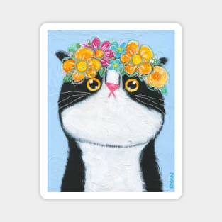 Flower Crown Tuxie Magnet