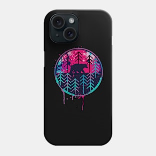 Mighty Bear, Colorful, abstract, geometric bear Phone Case