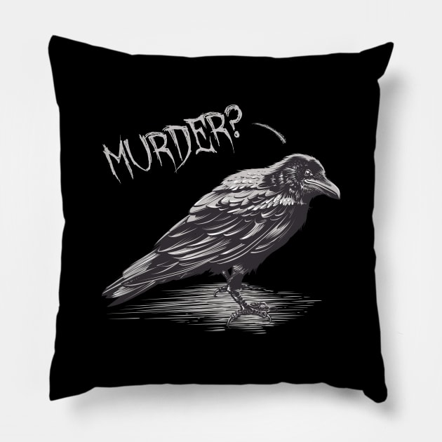 Corvid Companion Pillow by TenkenNoKaiten