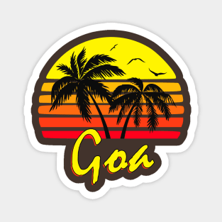 Goa Retro Sunset Magnet