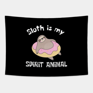 Sloth Is My Spirit Animal Funny Tapestry