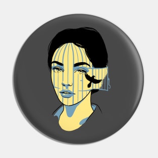 Quarantine girl Pin