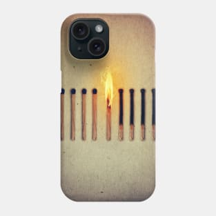 match burning alone Phone Case