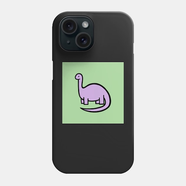 Lilac Dinosaur on Green Phone Case by UndrDesertMoons