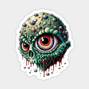 Zombie Gore Brain Skull 5 Magnet