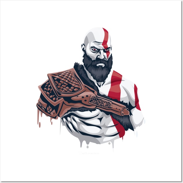 Wall art version of Kratos (edit by me) : r/GodofWar