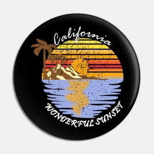 California sunset Pin