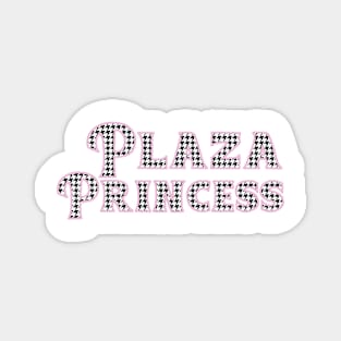 Plaza Princess (black and white houndstooth) Magnet