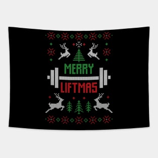 Merry Liftmas Gym Lift Sport Xmas Gift Ugly Tapestry