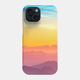 Sunset mountain panorama Phone Case