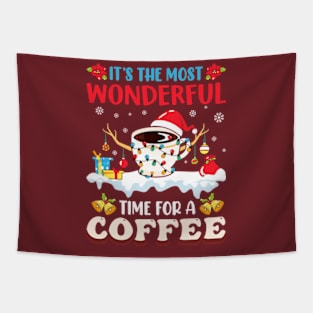 it's the most wonderful time for a coffee christmas Tapestry