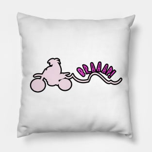 Pink Braaap!! Girl Dirt bike Motocross Eat my Dust Pillow