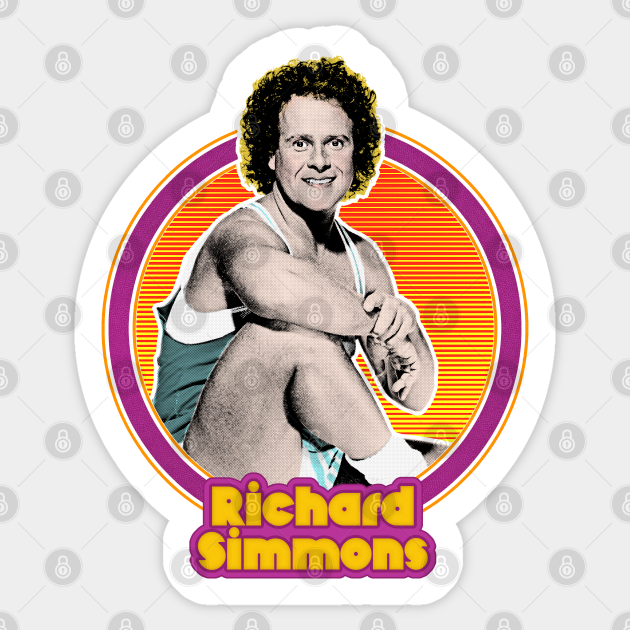 Richard Simmons // Retro Style Fan Artwork - Richard Simmons - Sticker