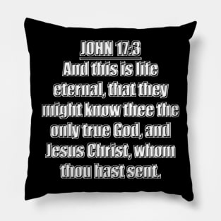 Bible Verse John 17:3 (KJV) Pillow