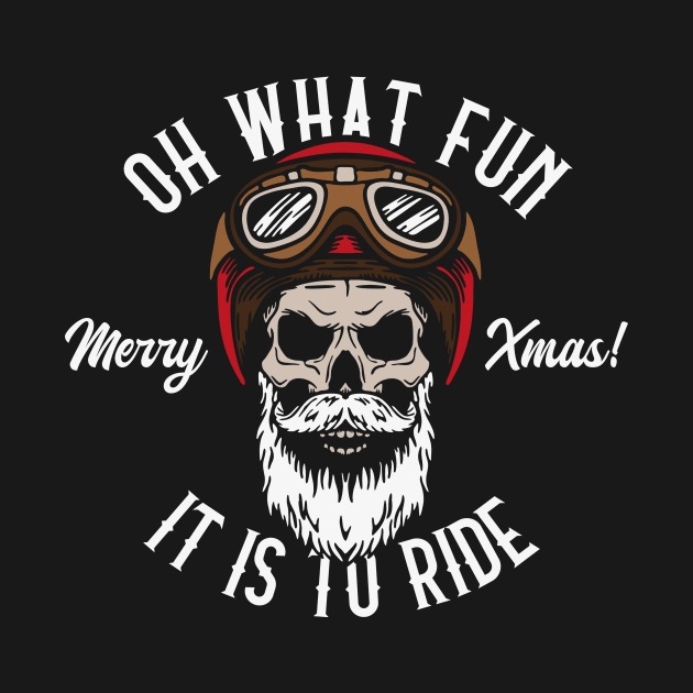 Biker Skull merry christmas by Hany Khattab