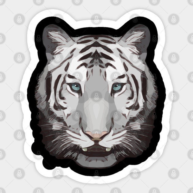 Tiger Face Hipster Wild Animals Tiger Face Tiger Portrait Tiger Art Sticker Teepublic Uk