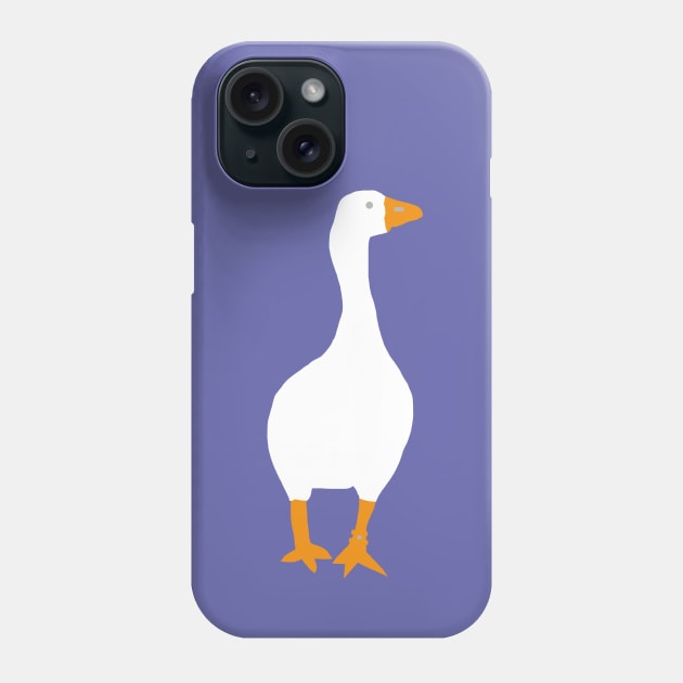 Minimal Abstract White Goose Gamer Phone Case by ellenhenryart