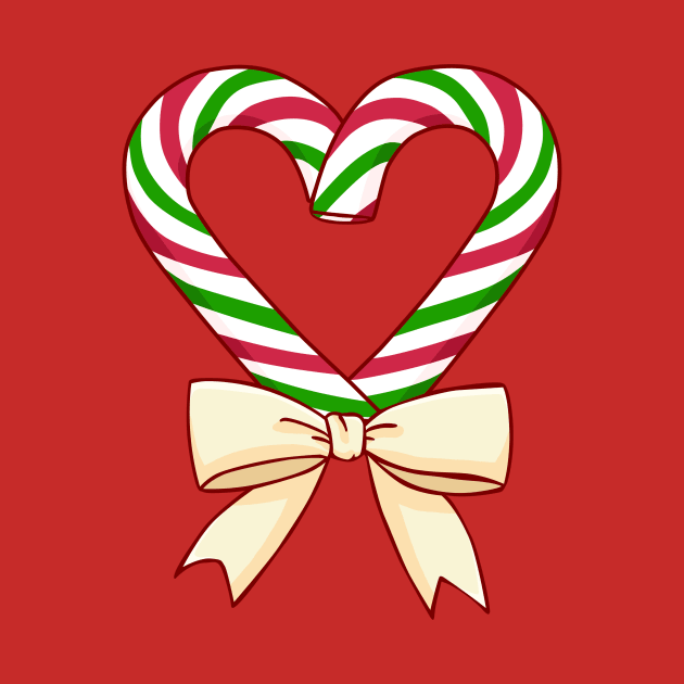 Candy Cane Heart by PurrfectlyBrewed