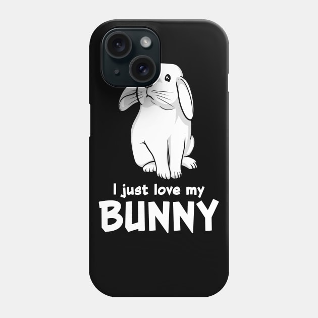 I Just Love My Bunny Cute Rabbit Pet Phone Case by underheaven