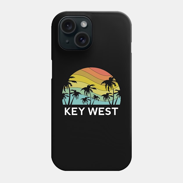 Key West Florida Beach Retro State Summer Keys Vintage Miami Phone Case by Shirtsurf