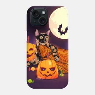 Midnight Pumpkin Cat Phone Case