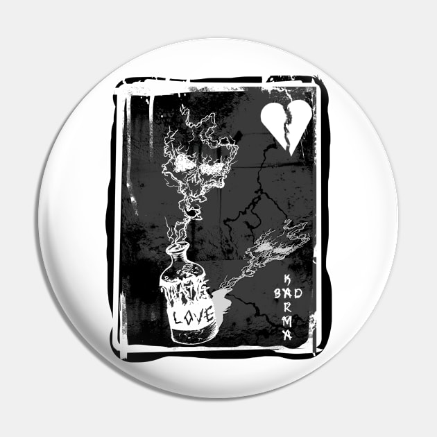 Skull, Digital Art, Love and Hate Pin by Lenny241