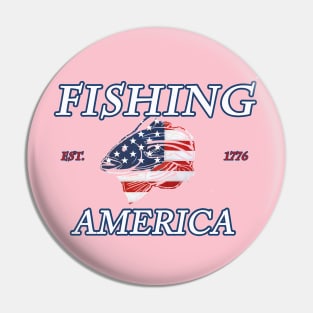 Fishing American Bass Pin