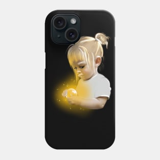 Girl with glowing orb Phone Case