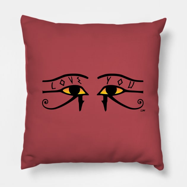 Horus Eyes Love You Pillow by IndianaJonesMinute