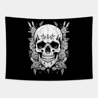 Skulls and roses Tapestry