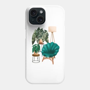 House plants collection 41.3, Interior with plants Phone Case