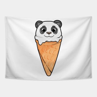 Panda with Waffle and Ice cream Tapestry