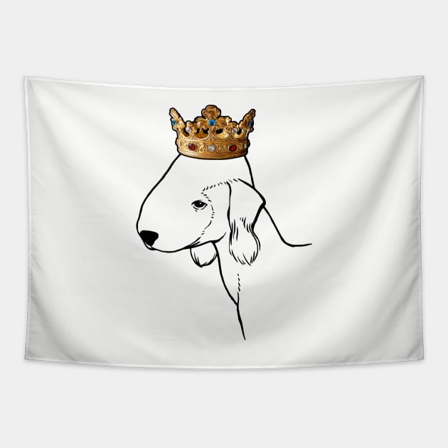 Bedlington Terrier Dog King Queen Wearing Crown Tapestry by millersye