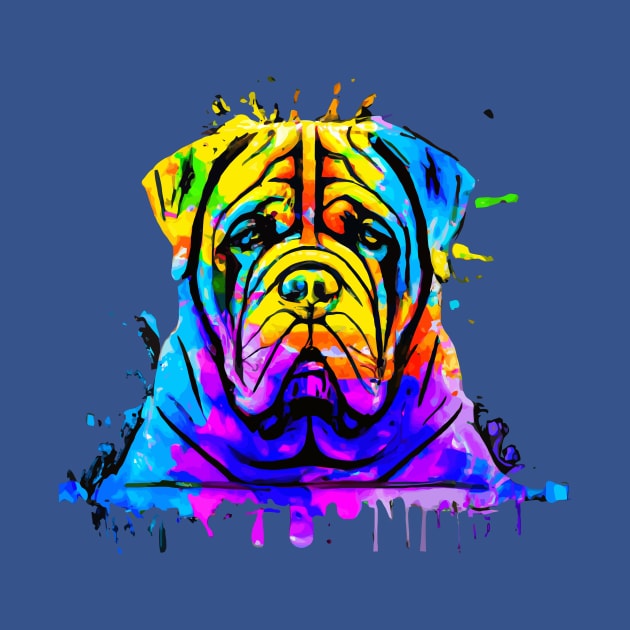 English Mastiff Colorful Print Art by Furrban