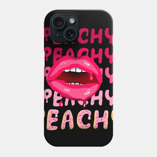 Peachy Retro Design Phone Case by deadlydelicatedesigns