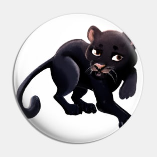 Cute Black Panther Drawing Pin